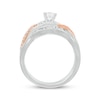 Thumbnail Image 2 of Round-Cut Diamond Bypass Bridal Set 1/2 ct tw 10K Rose Gold