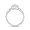 Thumbnail Image 2 of Round-Cut Diamond Double Halo Bridal Set 1/4 ct tw 10K White Gold