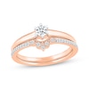 Thumbnail Image 1 of Round-Cut Diamond Bridal Set 1/4 ct tw 10K Rose Gold