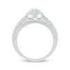 Thumbnail Image 3 of Multi-Diamond Pear-Shaped Bridal Set 7/8 ct tw Round-Cut 10K White Gold