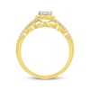 Thumbnail Image 3 of Round-Cut Diamond Flower Halo Bridal Set 1/3 ct tw 10K Yellow Gold