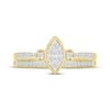 Thumbnail Image 4 of Multi-Diamond Marquise-Shaped Bridal Set 1/4 ct tw Round-Cut 10K Yellow Gold