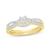 Thumbnail Image 1 of Round-Cut Diamond Bridal Set 1/6 ct tw 10K Yellow Gold