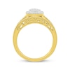 Thumbnail Image 3 of Multi-Diamond Halo Round-Cut Bridal Set 1/2 ct tw 10K Yellow Gold