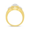 Thumbnail Image 3 of Multi-Diamond Cushion Frame Bridal Set 5/8 ct tw Round-Cut 10K Yellow Gold