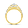 Thumbnail Image 3 of Multi-Diamond Oval Frame Bridal Set 1/2 ct tw Round-Cut 10K Yellow Gold