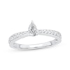 Thumbnail Image 1 of Pear-Shaped Diamond Engagement Ring 1/2 ct tw 14K White Gold & Platinum