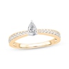 Thumbnail Image 1 of Pear-Shaped Diamond Tapered Engagement Ring 1/2 ct tw 14K Yellow Gold