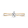 Thumbnail Image 3 of Pear-Shaped Diamond Tapered Engagement Ring 1/2 ct tw 14K Yellow Gold