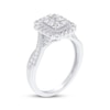 Thumbnail Image 2 of Multi-Diamond Octagon Halo Engagement Ring 1/2 ct tw 14K White Gold