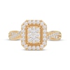 Thumbnail Image 3 of Multi-Diamond Octagon Halo Engagement Ring 1/2 ct tw 14K Yellow Gold