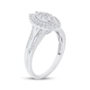 Thumbnail Image 2 of Multi-Diamond Marquise Halo Engagement Ring 1/2 ct tw 14K White Gold