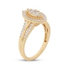 Thumbnail Image 2 of Multi-Diamond Marquise Halo Engagement Ring 1/2 ct tw 14K Yellow Gold