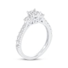 Thumbnail Image 2 of Princess & Round-Cut Diamond Three-Stone Engagement Ring 1 ct tw 14K White Gold