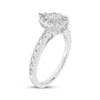 Thumbnail Image 2 of Multi-Diamond Center Pear-Shaped Halo Engagement Ring 3/4 ct tw 14K White Gold