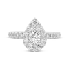 Thumbnail Image 3 of Multi-Diamond Center Pear-Shaped Halo Engagement Ring 3/4 ct tw 14K White Gold