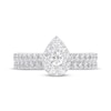 Thumbnail Image 4 of Multi-Diamond Center Pear-Shaped Halo Engagement Ring 3/4 ct tw 14K White Gold