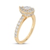 Thumbnail Image 2 of Multi-Diamond Center Pear-Shaped Halo Engagement Ring 3/4 ct tw 14K Yellow Gold