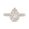 Thumbnail Image 3 of Multi-Diamond Center Pear-Shaped Halo Engagement Ring 3/4 ct tw 14K Yellow Gold