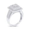 Thumbnail Image 2 of Multi-Diamond Square-Shaped Halo Engagement Ring 1 ct tw 14K White Gold