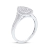 Thumbnail Image 2 of Multi-Diamond Pear-Shaped Halo Engagement Ring 1/2 ct tw 14K White Gold