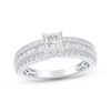 Thumbnail Image 1 of Princess-Cut Diamond Three-Row Engagement Ring 1 ct tw 14K White Gold