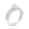 Thumbnail Image 2 of Princess-Cut Diamond Three-Row Engagement Ring 1 ct tw 14K White Gold