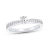 Thumbnail Image 1 of Oval-Cut Diamond Engagement Ring 1/2 ct tw 14K White Gold & Platinum