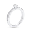 Thumbnail Image 2 of Oval-Cut Diamond Engagement Ring 1/2 ct tw 14K White Gold & Platinum