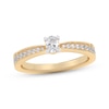 Thumbnail Image 0 of Oval-Cut Diamond Tapered Engagement Ring 1/2 ct tw 14K Yellow Gold
