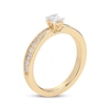 Thumbnail Image 1 of Oval-Cut Diamond Tapered Engagement Ring 1/2 ct tw 14K Yellow Gold
