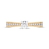 Thumbnail Image 2 of Round-Cut Diamond Tapered Engagement Ring 1/2 ct tw 14K Yellow Gold