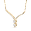 Thumbnail Image 2 of Our Story Together Diamond Chevron Necklace 1/4 ct tw 10K Yellow Gold 18&quot;