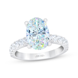 THE LEO First Light Diamond Oval-Cut Engagement Ring 3-1/2 ct tw 14K White Gold