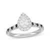 Thumbnail Image 1 of Neil Lane Pear-Shaped White Diamond & Black Diamond Engagement Ring 1 ct tw 14K White Gold