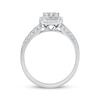 Thumbnail Image 2 of Multi-Diamond Cushion Halo Engagement Ring 1/2 ct tw 14K White Gold