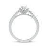 Thumbnail Image 3 of Oval-Cut Diamond Draped Halo Engagement Ring 3/4 ct tw 14K White Gold