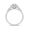 Thumbnail Image 3 of Round-Cut Diamond Halo Engagement Ring 1/4 ct tw 14K White Gold