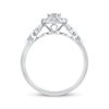 Thumbnail Image 3 of Round-Cut Diamond Pear Halo Engagement Ring 1/4 ct tw 14K White Gold