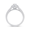 Thumbnail Image 3 of Oval-Cut Diamond Halo Engagement Ring 1/2 ct tw 14K White Gold