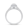 Thumbnail Image 3 of Oval-Cut Diamond Halo Engagement Ring 5/8 ct tw 14K White Gold