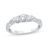 Thumbnail Image 1 of Round-Cut Diamond Three-Stone Twist Shank Engagement Ring 1/2 ct tw 14K White Gold