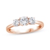 Thumbnail Image 1 of Round-Cut Diamond Three-Stone Engagement Ring 3/4 ct tw 14K Rose Gold