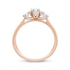 Thumbnail Image 3 of Round-Cut Diamond Three-Stone Engagement Ring 3/4 ct tw 14K Rose Gold