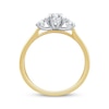 Thumbnail Image 3 of Round-Cut Diamond Three-Stone Engagement Ring 3/4 ct tw 14K Yellow Gold