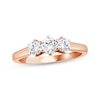 Thumbnail Image 1 of Round-Cut Diamond Three-Stone Engagement Ring 1/2 ct tw 14K Rose Gold