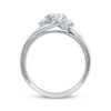 Thumbnail Image 3 of Round-Cut Diamond Three-Stone Bypass Engagement Ring 1/2 ct tw 14K White Gold