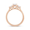 Thumbnail Image 3 of Princess-Cut Diamond Three-Stone Engagement Ring 1 ct tw 14K Rose Gold