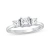 Thumbnail Image 1 of Princess-Cut Diamond Three-Stone Engagement Ring 1 ct tw 14K White Gold