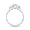 Thumbnail Image 3 of Princess-Cut Diamond Three-Stone Engagement Ring 1 ct tw 14K White Gold